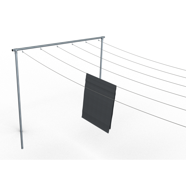 Laundry drying stand | Cross tube 3000 mm6 hooks, one-sided | steel tube  48 mm